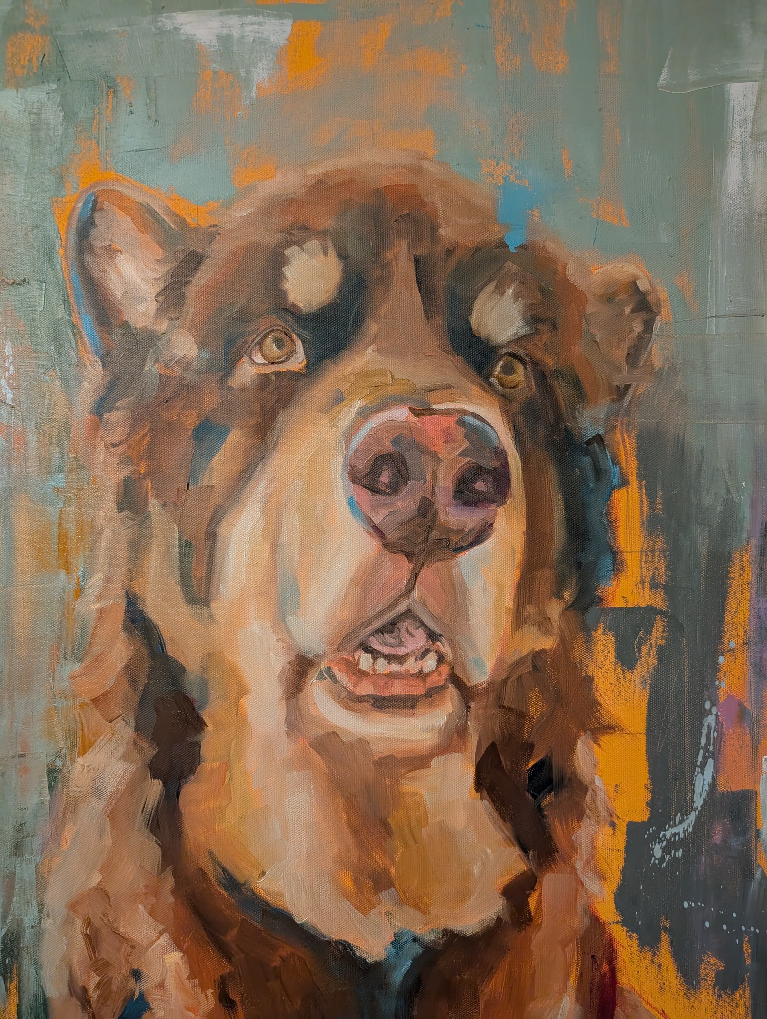 Malamute, oil on canvas
